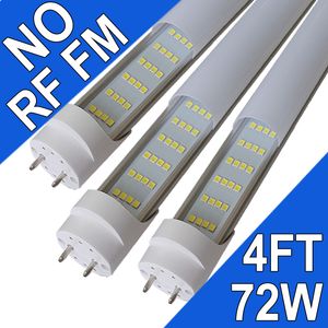 Led-lampen 4 voet, type B-lampen, NO-RF RM-driver 72W 7200LM 6000K, fluorescentielampen 48 inch, ballastbypass, T8 4ft led-vervangende TL-buizen usastock