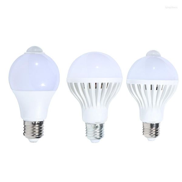 Ampoule Led 9W 12W 15W 18W, lampe à capteur de mouvement PIR AC 110V 220V E27, économie d'énergie, lumière de sécurité automatique intelligente à infrarouge pour le corps