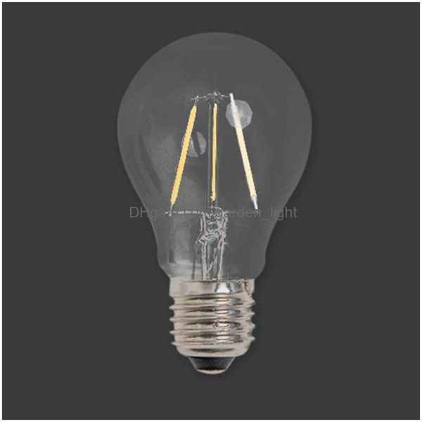 Ampoules Led E27 Led Filament Light A60 A19 Bbs B22 8W 6W 4W 2W 360 Angle Lights Edison Lampe Ac85265V Ce Rohs Drop Delivery Lighting Dhogh