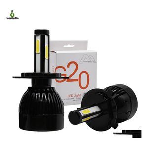 LED -lampen G20 Koplamp 12V 24V H7 LED H4 BB 40W 6000K 4000LM H11 9005 9006 9007 H13 BBS DROP LEVERING LICHTEN LIDING DHKZI