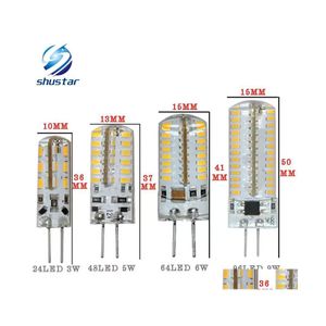 LED -lampen G4 BBS G9 LAMP -verlichting AC/DC12V/220V/110V Crystal Kroonluchters Lichten SMD3014 Sile Spot Decoratie Druppel Afgifte Dhmhr