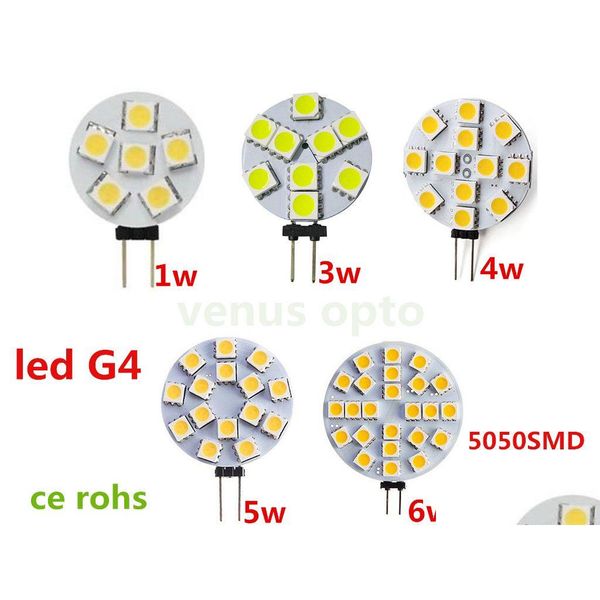 Bulbas LED LED BBS DC12V 1W 3W 4W 5W 6W 6 9 12 15 24 LED G4 5050SMD T3 DISC RV CAMPER CAMPERA MARINA Drop de entrega Luces iluminación Li Dhoqy