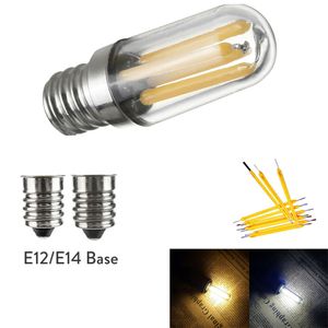 LED -lampen mini E14 E12 LED KOKKEER VRIEZER FILAST LICHT COB DIMABLE 4W LAMP WARME COUD WIT LAMPEN VERLICHTING