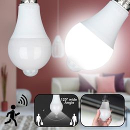 Ampoules LED capteur de mouvement 9W 12W 15W lampe PIR lumière marche/arrêt automatique nuit pour éclairage de stationnement à domicile AC85-265V