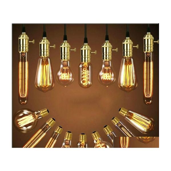 Ampoules LED Rétro Edison Light Bb E27 110V 220V 40W St64 A19 T10 T45 T185 Filament Vintage Ampoe Lampe à incandescence Drop Delivery Light Ot0Dr