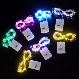 LED -knop Batterij kleine witte doos kerstboomdecoratie koperdraad atmosfeer lichte kleur bloem lichte touwgroothandel groothandel