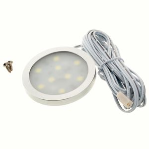 LED Cabinet Light 9leds SMD5050 DC12V 120LM 1,8W rond Meuble mince Downlight Cuisine Spot Accent Lumière
