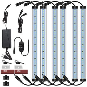 Kit de iluminación LED para gabinete Enchufe con cable 12V LED debajo de los gabinetes Luces regulables con interruptor para estante de cocina Mostrador 12 pulgadas 5000K Luz blanca diurna