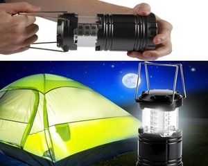 LED Camping Lamp Outdoor Inklapbare lantaarn Emergency zaklampen Portable zwart opvouwbaar voor wandelkamperen Halloween ChristM1348787