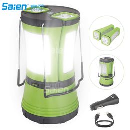 Lanterne de camping LED rechargeable, 600 lm, lampe de poche détachable, lampe de poche lanterne parfaite pour les urgences d'ouragan, la randonnée, la pêche et plus encore