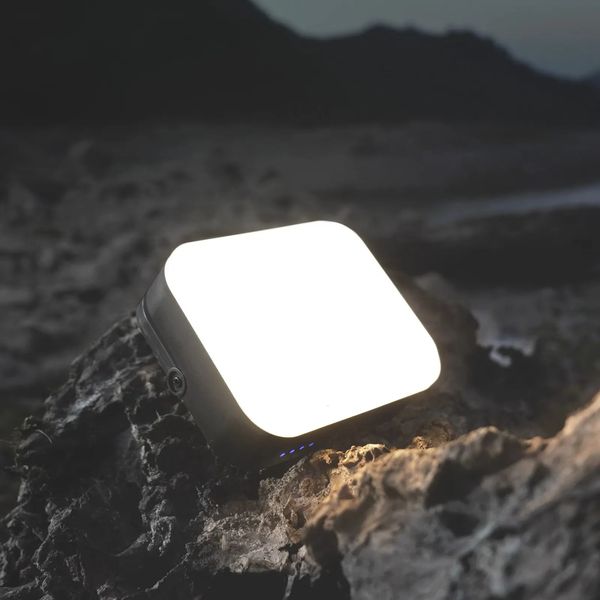 LED Camping Light USB Charge Portable Tente Lanterne Lampe de poche d'urgence Nuit Quatrième Vitesse Gradation Randonnée en plein air 240319