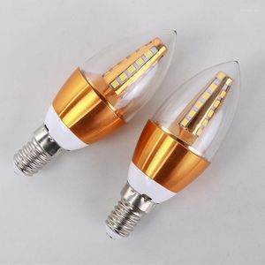 Ampoule à bougie LED E14 Lampe à économie d'énergie en aluminium étanche