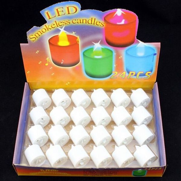 Vela LED LED LED Batería sin flamas sin fama LED Amber Té Té Fiesta de cumpleaños de boda Romántica Día de San Valentín Decoración de Navidad278B