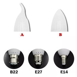 2020 LED Candle Lights Lampen Lamp E14 E27 B22 2835 SMD LED Spotlight Kroonluchter LED Plastic Shell voor Woondecoratie