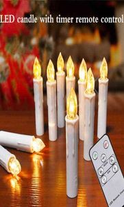 Velas LED de navidad Vela Flame con el temporizador de cumpleaños remoto Hogar 2022 Año Nuevo 69s Decoración Iglesia Electric Vandle9501621