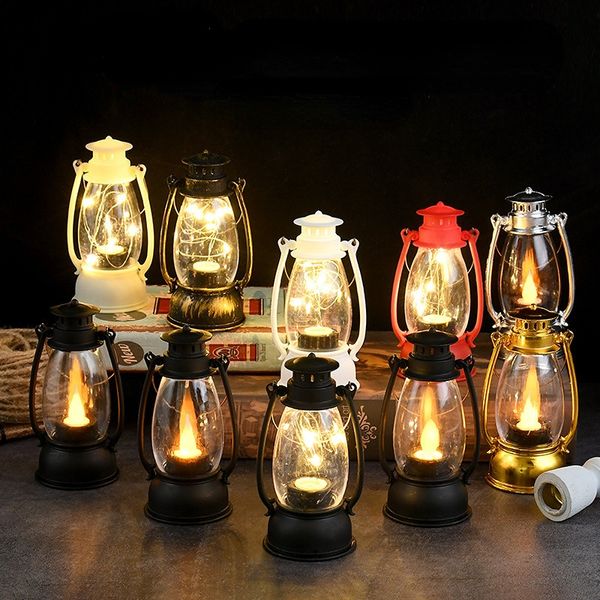 Velas Led, vela navideña, decoración de Halloween, lámpara de viento Led Vintage, manualidad para regalo