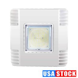 Luces de dosel LED Estación de servicio al aire libre Fundición a presión de aluminio Impermeable IP66 Almacén para patio de recreo Gimnasio Almacén luz Reflectores AC 110V-277V 5500K