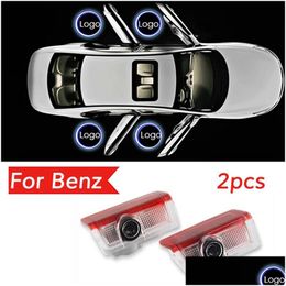 Led Autodeur Licht Voor Benz E Klasse W212 M W166 Ml Laser Projector Embleem Ghost Shadow Lamp Accessoires lichten Welkom Drop Delivery Dhmjr