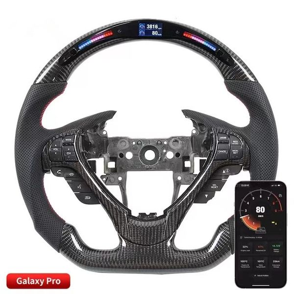 Volante de fibra de carbono LED Compatible con rueda de coche con pantalla LED Acura II