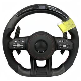 Adecuado para el volante LED de fibra de carbono Mercedes-Benz AMG W205W221 W204 C63 G63 W213 W223 W206 G500