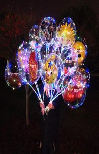 Led Cartoon Bobo Ballon Luminous Light Up Transparante Ballonnen Toys Flashing Balloon Kerstfeest Wedding Bar Club Kid039S 7396796