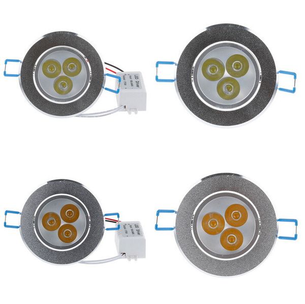 LED Downlight Plafond 3W 4W 5W 7W 9W 12W 15W Encastré LED Downlights Dimmable LED Down Lights Lampes Blanc Chaud 110-240V