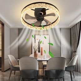 Ventilateur de plafond LED avec moteur CC léger ventilateur de distribution à 6 vitesses plafond le grenier télécommande de la chambre à distance ventilateur de salon avec lampes