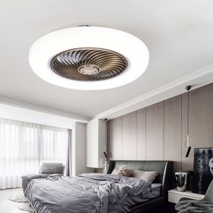 Ventilateur de plafond LED avec lumière pour la cuisine de la chambre à distance et application Dimmable Light Light 3 Speed Smart Electric Fans Lampe