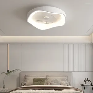 Led-plafondventilatoren Kroonluchter Slaapkamer Woonkamer Nordic Macaron Onzichtbare ventilator Licht Afstandsbediening