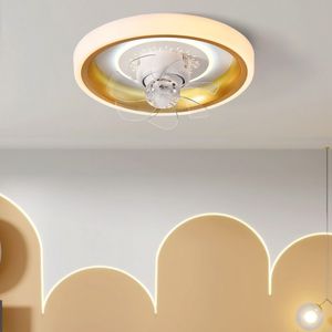 Ventilateurs de plafond LED avec télécommande légère à lampe plafond dimmable Chandelier de chambre à coucher intérieure avec ventilateur de refroidissement