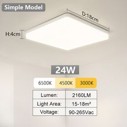 LED -plafondlamp 220V Moderne lamp vierkant plafondlampen voor slaapkamer keuken woonkamer decoratie indoor verlichting