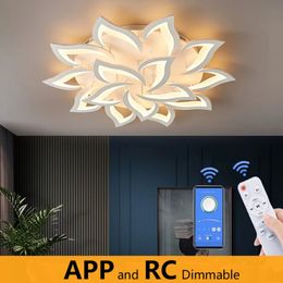 LED-plafondlicht Dimbare helderheid voor woonkamer Slaapkamer Studiezaal door Sala Moderne LED-plafondlamp armaturen 90-260V