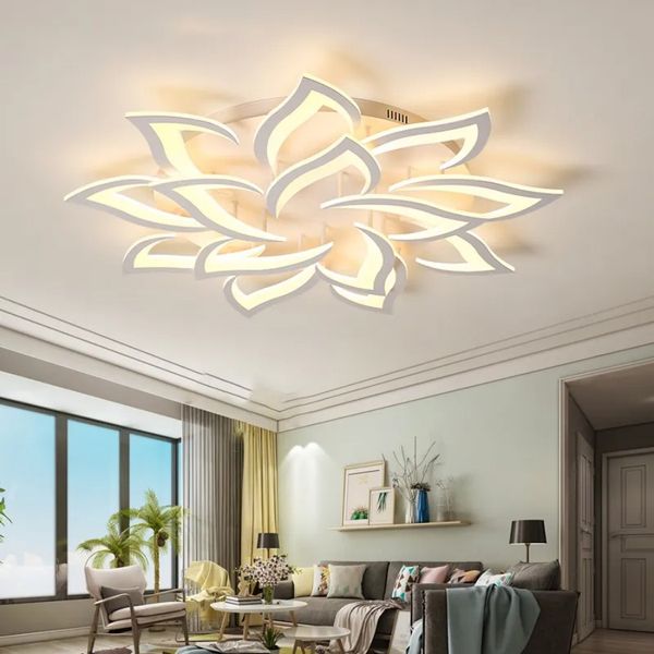 Plafond LED Light Luster Chandelier Living Living Dining Salle Cuisine Traf MODERNE Decor Smart Dimmable Pendant Lampe