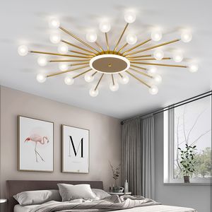 LED-plafondverlichting kroonluchter voor woonkamer slaapkamer thuis verlichting bal glas schaduw moderne lamp 110v 220V