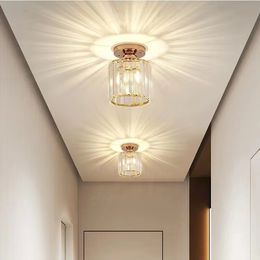 Luces de techo LED para la entrada de la casa accesorios de iluminación interior con luces de pantalla de cristal Luminaria redonda de luminaria