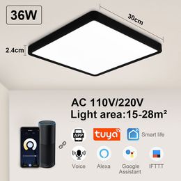 LED-plafondlampen Lamp 2,4 cm Ultra dun 24W 36W Modern paneel voor woonkamer slaapkamer keuken binnen verlichting 85V-265V