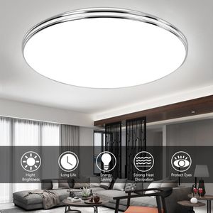 Luces de techo LED Modernas 72W 36W 24W 18W 220V Lámparas de techo LED para sala de estar Iluminación montada en superficie Ultra delgada