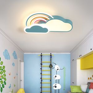 LED -plafondlampen Roze/blauwe kleur voor kinderkamer slaapkamer wolkenvorm met externe bedieningsplafondlampverlichtingsarmaturen