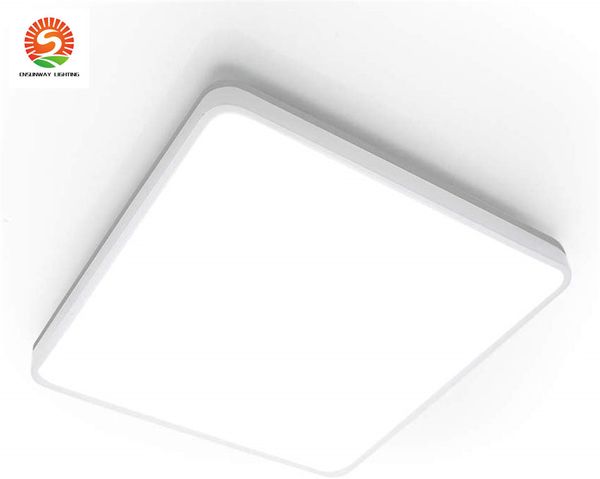 Plafonniers LED Carré 3000K Niveau de protection de la lumière IP54 36W 3600 Lumens Luminaires LED Plafonniers pour salle de bain Salon