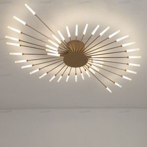 Plafond de lustre à LED pour manger le salon chambre à coucher décoration de maison suspendue or ou noir moderne nouveau luminaires ll233q