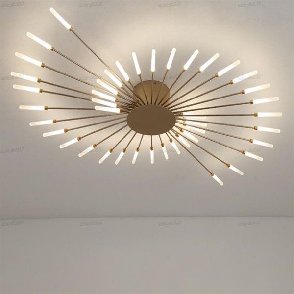 Plafond de lustre LED pour salle à manger salon chambre décoration de la maison lumières suspendues or ou noir moderne créatif nouveaux luminaires LL241Y