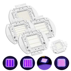LED -chip 50W Purple Ultraviolet Ultra Violet (365nm 375nm 385nm 395nm 405nm 420nm) Super heldere intensiteit Emitter Componenten Diode Bulb -lamp Beads Usalight