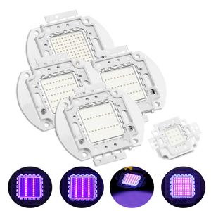 Puce Led 50W Violet Ultraviolet Ultra Violet (365nm 375nm 385nm 395nm 405nm 420nm) Composants d'émetteur d'intensité super lumineuse Diode Ampoule Lampe Perles Éclairage DIY