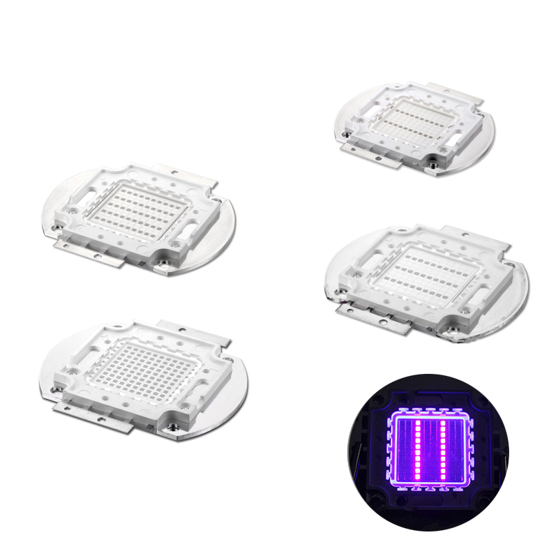 LEDチップ50W UVパープルLEDチップ365NM 375NM 385NM 395NM 405NM 420NMコブ紫外線ライトスーパーブライト強度コブライトエミッタコンポーネントダイオードバルブランプOEMLED
