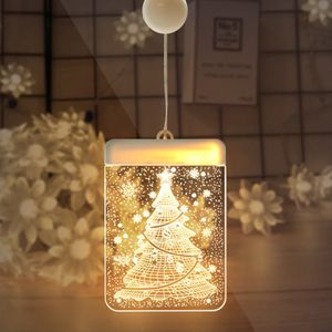 LED Kerstmis 3D Boom Nacht Licht Warm Wit RGB Kleur Touch Control DIY Kerstvenster Decoraties Nachtverlichting Nieuw Ontwerp