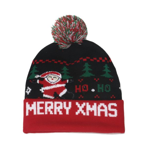 LED Gorro de punto navideño para niños Adultos Papá Noel Muñeco de nieve Reno Elk Festivales Sombreros Fiesta de Navidad Regalos Gorra Sombreros de diseñador de moda Gorro para hombres y mujeres q119