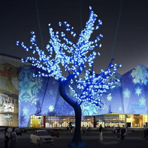 Lumière de Noël LED, arbre en fleurs de cerisier, 864 pièces, ampoules LED, hauteur de 2m, utilisation intérieure ou extérieure, étanche à la pluie, 278Z