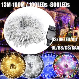 LED Kerst Strings Light Low Voltage UL-gecertificeerde voeding 108ft 300leds String Fairy Lights met 8 Verlichtingseffecten voor binnenhuisvakanties