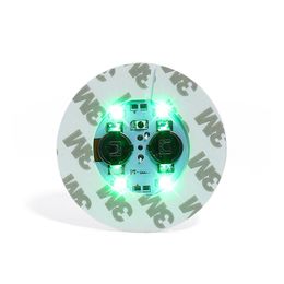 LED Coaster, 6 cm/2.36inch LED's flesstickers verlichten een achtbaan met 4 lichten voor feestkleding (wit rood blauw groen kleurrijk) wijngebruiker