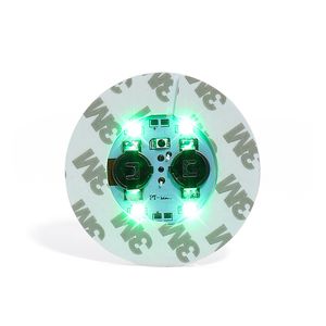 Dessous de verre LED, autocollants de bouteille LED de 6 cm/2,36 pouces éclairant le dessous de verre avec 4 lumières pour la barre de mariage de fête (blanc rouge bleu vert coloré) Wine CRESTECH